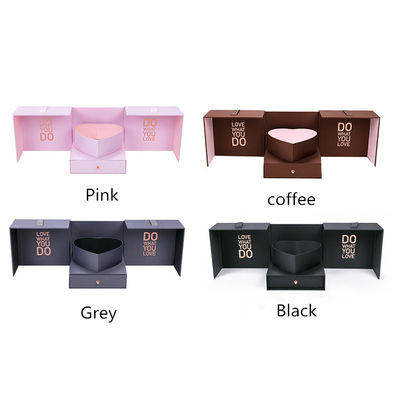Big Cube Flowers Gift Box With Heart Shape Box And Drawer Box