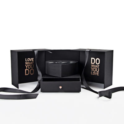 Big Cube Flowers Gift Box With Heart Shape Box And Drawer Box
