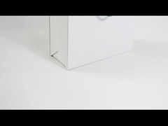 Caixa de presente dobrável magnética branca com alça