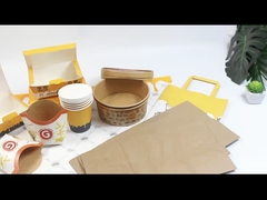 Hambúrguer personalizado Frango frito e batatas fritas embalagem de alimentos