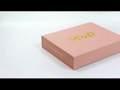 Logotipo personalizado Luxury Pink Gold Stamping Magnético Caixa de presente dobrável